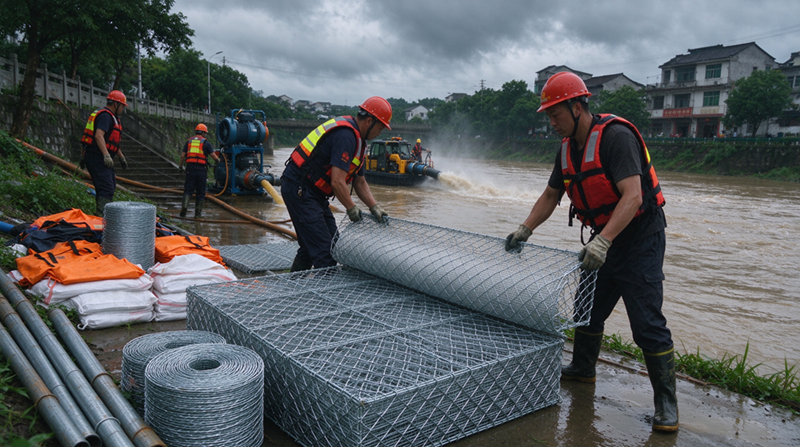 Кампанія Changshu Jianghe Flood Prevention Products пастаўляе габіённыя і ацынкаваныя сеткаватыя матэрыялы для праекта падтрымкі аварыйнага дрэнажу Унутранай Манголіі Кампанія Changshu Jianghe Flood Prevention Products пастаўляе габіённыя і ацынкаваныя сеткаватыя матэрыялы для праекта падтрымкі аварыйнага дрэнажу Унутранай Манголіі